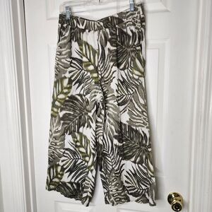 Elie Tahari Olive Print Pants Sz. M